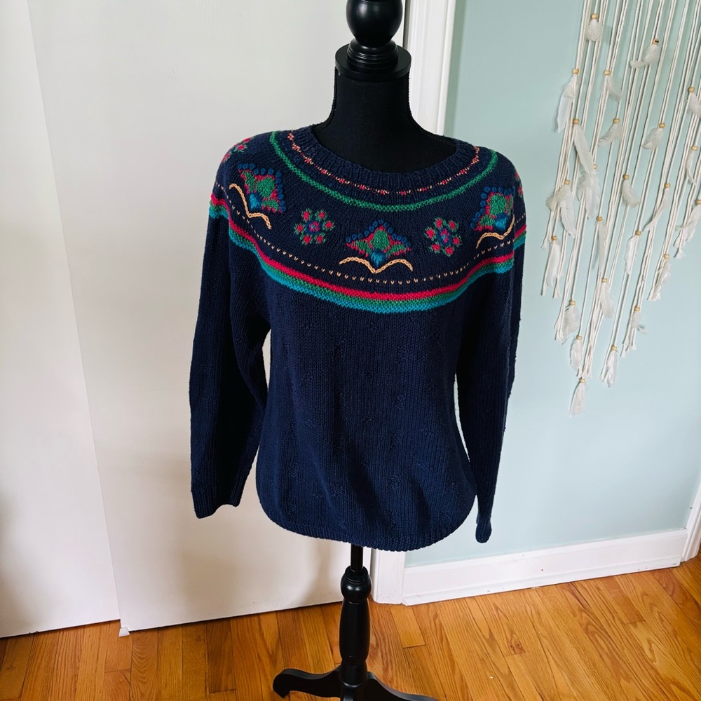 Vintage Nothern Isles hand knitted sweater